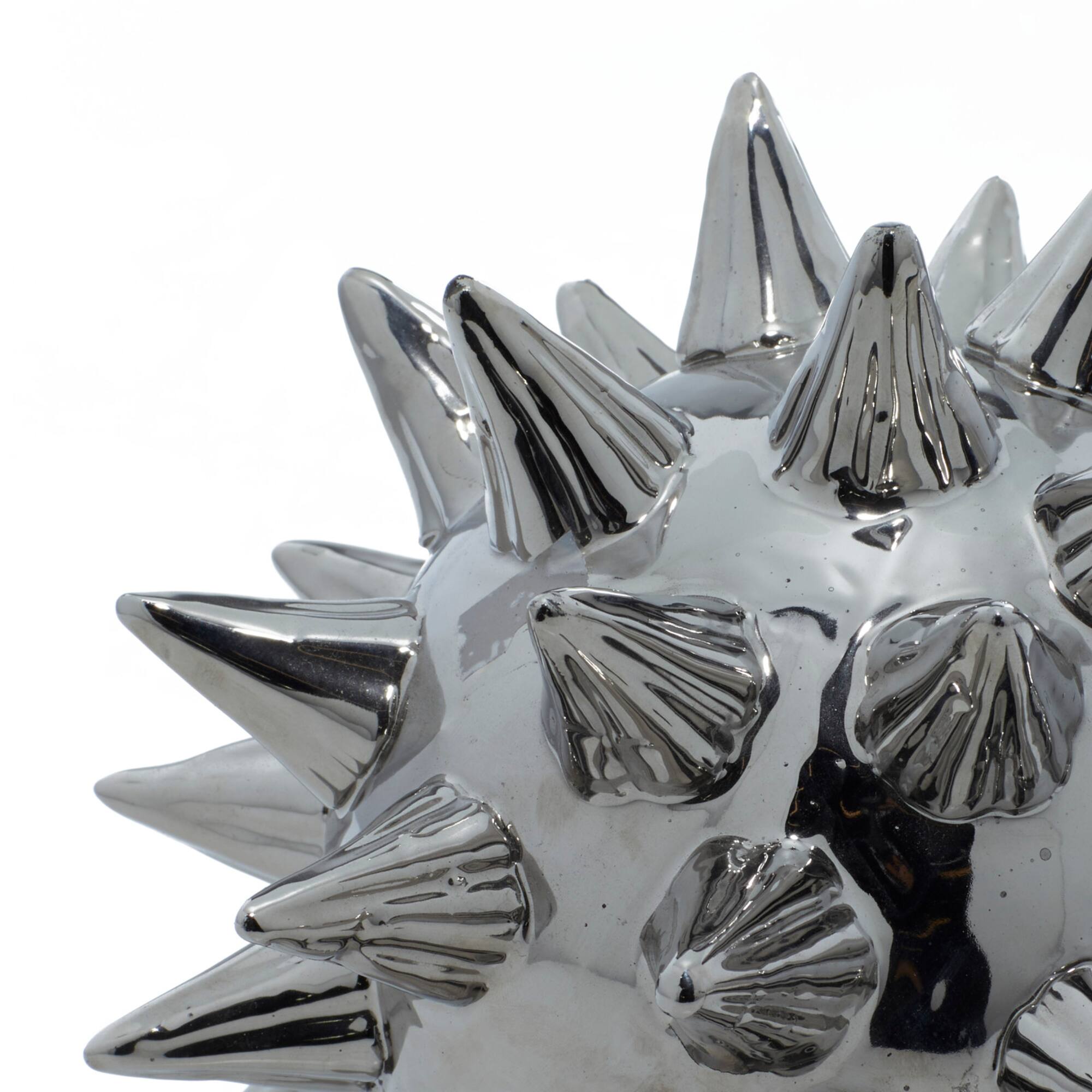 Silver Porcelain Glam Geometric Sculpture Set